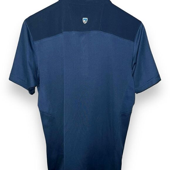 Navy Kühl Performance Shadow Polo Shirt Size M - Picture 8 of 9